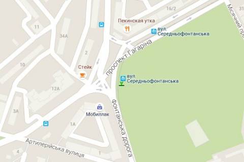 Бэклайт B в Одессе, 1.2x1.8  Сeредньофонтанська пл - Фонтанська дорога - Лесі Українки просп. (Гагаріна просп.) схема