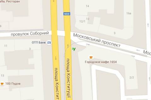 Ситилайт A в Васильевке Конституції пл., 2/2 - Московський просп., (колона) (сторона В) схема