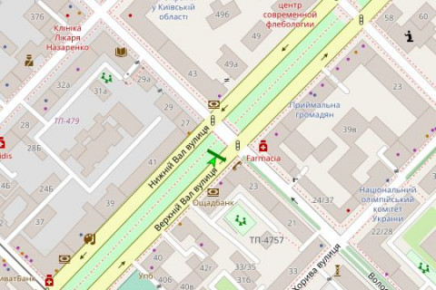 Скроллер A в Киеве, 1.2x1.8  Верхній Вал вул., 46 (бульварна частина) - 166574 схема