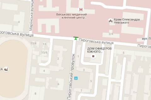 Билборд A в Васильевке, 3x6  Пироговська вул. - Шевченка просп. - Пироговський пров. схема