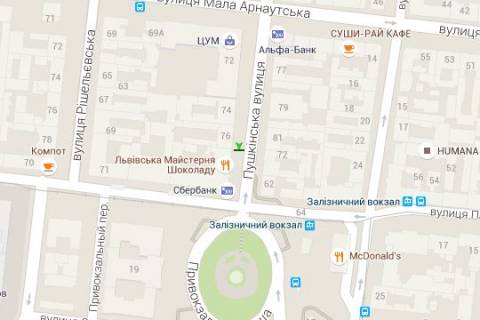 Citylight B in Vasylivka, 1.2x1.8  Puskins'ka st., 76 scheme