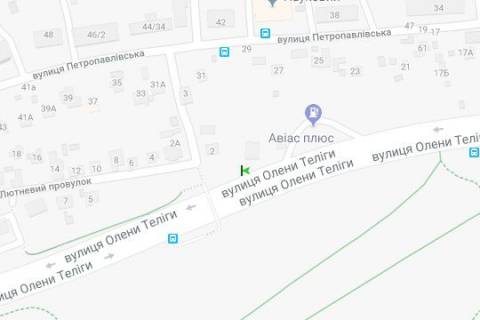Скроллер A в Киеве, 2.3x3.14  Теліги Олени вул., 61 - 167406 схема