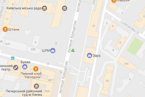 Ситилайт B в Киеве, 1.2x1.8  Хрещатик вул., 23 (магазин "ZARA") № 1 схема
