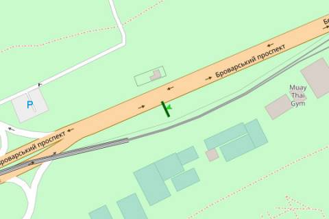 Билборд B в Киеве, 3x6  Броварський просп., 100м до мосту Метро  (у напрямку  моста Метро) схема