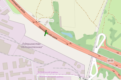 Білборд, Бігборд (Борд)  B у Одесі, 5x12  Київ - Одеса (виїзд з Одессы у напрямку  Києва) схема