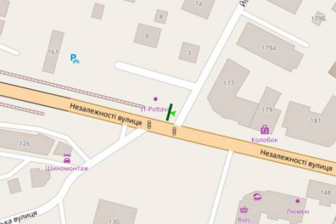 Билборд A в Ивано-Франковске, 3x6  Незалежності вул. - Трускавецька вул. схема