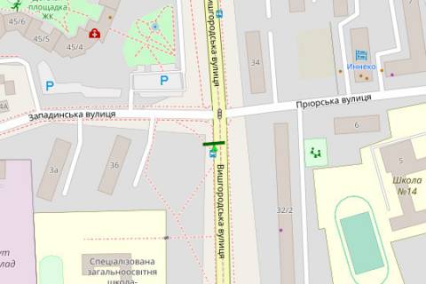 Білборд, Бігборд (Борд)  B у Києві, 3x6  Вишгородська вул. - Западинська вул. схема