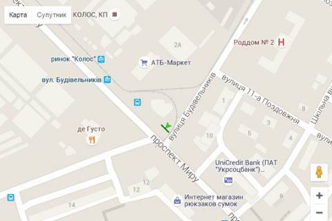 Білборд, Бігборд (Борд)  A у Василівці, 3x6  Миру просп. - Будівельників вул., (№2) схема