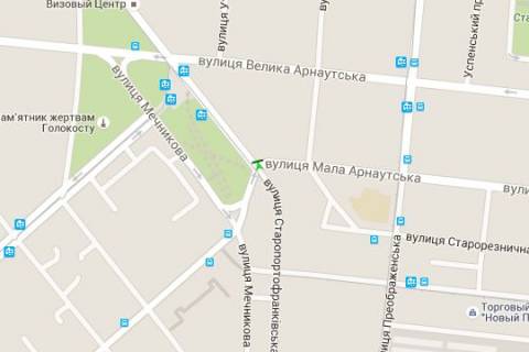 Скролер, Скрол A у Одесі, 2.3x3.14  Мала Арнаутська вул. - Старопортофранківська вул. - Богдана Хмельницького вул. - 43814 схема