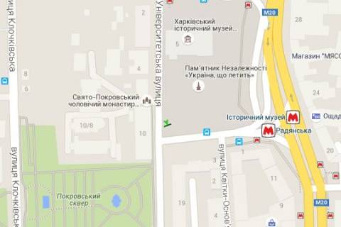 Бэклайт B в Васильевке, 1.2x3.6  Конституції пл. - Університетська вул., (колона) (сторона С) схема