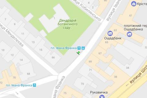 Нестандарт A в Львове, 1.2x1.8  Івана Франка пл. - Івана Франка вул. схема