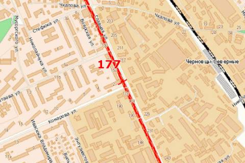 Билборд A в Черновцах, 3x6  Головна вул., (Автовокзал) схема