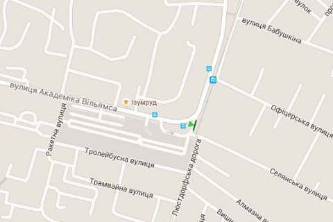 Billboard A in Vasylivka, 3x6  Akademika Vil'amsa st. - Lustdorfs'ka doroga (liva) scheme