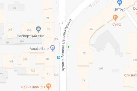 Ситилайт B в Киеве, 1.2x1.8  Велика Васильківська вул. (Червоноармійська)., 27 схема