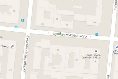 Бэклайт A в Одессе, 1.2x1.8  Святослава Караванського вул. (Жуковського)., 26/28 схема