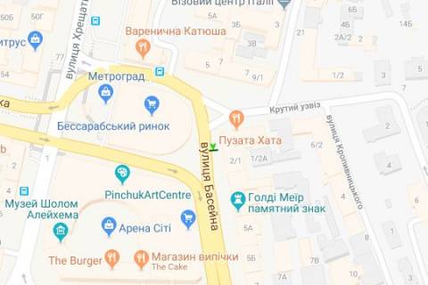 Беклайт B у Києві, 1.2x1.8  Басейна вул., 1/2 схема