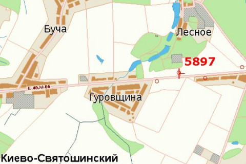 Білборд, Бігборд (Борд)  A у Василівці, 3x6  Київ - Житомир, 17км+050м від Києва (справа в напр. м.Житомира) схема