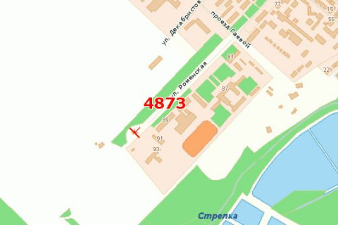 Билборд A в Васильевке, 3x6  Роменська вул., (в'їзд-виїзд) (виїзд з міста) схема