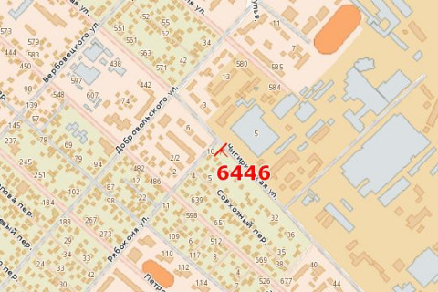 Billboard B in Vasylivka, 3x6  Cigirins'ka st. - Simirenkivs'ka st. (Rabokona st.) scheme