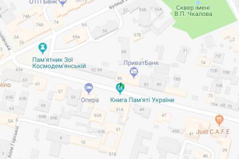 Бэклайт A в Киеве, 1.2x1.8  Богдана Хмельницького вул., 86 схема