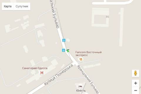 Scrolller, Scroll A in Vasylivka, 2.3x3.14  Francuz'kij bul'v. - Sergia Varlamova st. (Pioners'ka st.) - 454596 scheme