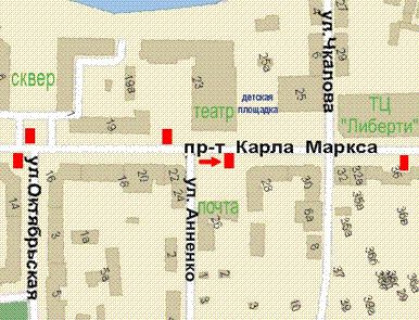 Бэклайт A в Кривом Роге Поштовий просп., 26 схема
