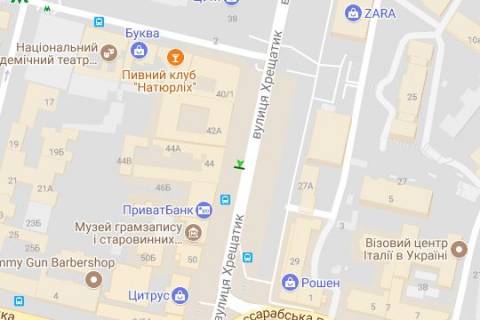 Скроллер A в Киеве, 1.2x1.8  Хрещатик вул., 44 (магазин "Адидас", "Монарх") - 272712 схема