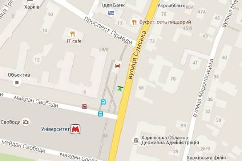 Бэклайт B в Харькове, 1.2x1.8  Сумська вул., 39 (№1) схема