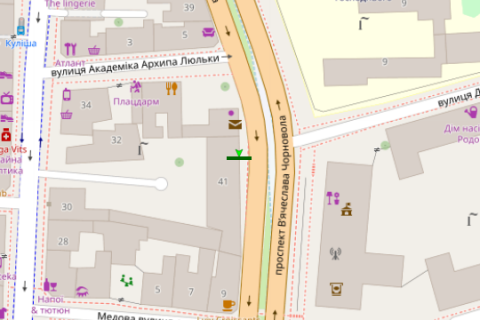Скроллер A в Львове, 2.3x3.14  Вячеслава Чорновола просп., 31 - 660697 схема