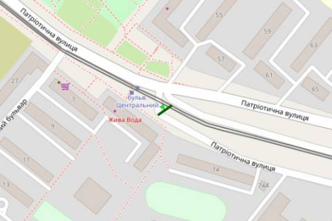 Билборд A в Запорожье, 3x6  Патріотична вул. - Фестивальна пл. схема