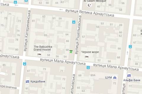 Бэклайт B в Одессе, 1.2x1.8  Рішельєвська вул., 68 (направл від залізн. вокзала) схема