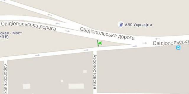 Билборд B в Одессе, 3x11  Овідіопільська дорога - Аеропортовская вул. схема