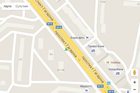 Бэклайт A в Васильевке, 2.3x3.14  Гагаріна просп., 66 схема