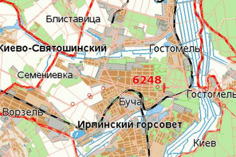 Билборд B в Васильевке, 3x6  Київ - Ковель, 12км+000м до Києва (Буча, Варшавская трасса, в напр. Ковеля) схема