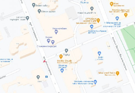 Видеоборд A в Киеве, 2.3x3.14  Антоновича вул. (Горького). — Єжи Гедройця вул. (Тверська)., (розширення 480х336) - 662121 схема