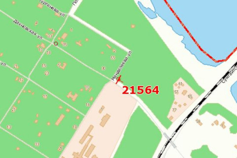 Билборд A в Васильевке, 3x6  Дахнівська вул. - Менделєєва вул. схема