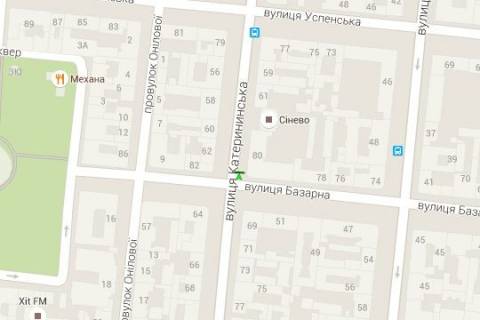 Ситилайт A в Одессе, 1.2x1.8  Європейська вул. (Катерининська)., 65 - Базарна вул., 80 схема