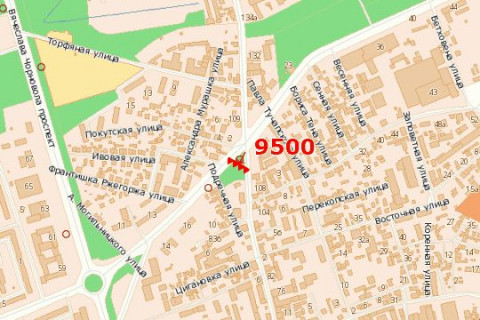 Prismatron, Prism A in Vasylivka, 3x6  Vaceslava Lipins'kogo st. - Zamarstinivs'ka st., (prizma) - 454443 scheme