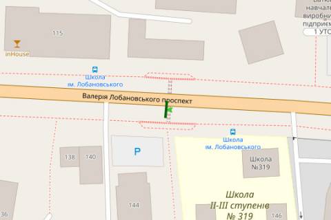 Беклайт B у Києві, 2.3x3.14  Лобановського Валерія просп. (Червонозоряний просп.), №140  (у напрямку Севастопольської пл.) схема