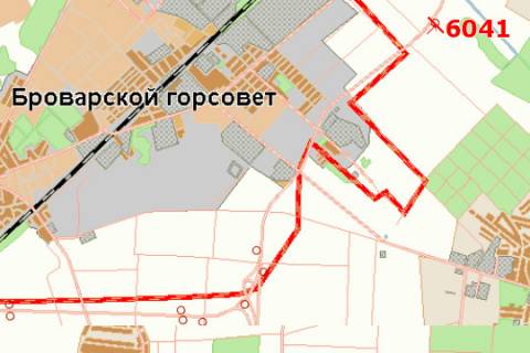 Билборд A в Бровары, 3x6  Київ - Чернігів, 19 км + 650 м (справа, у напрямку  м.Чернігова) схема