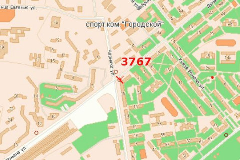 Билборд B в Васильевке, 3x6  Дундича Олека вул. - Черняка вул. схема