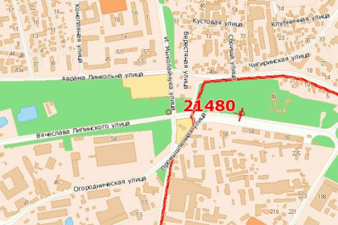 Билборд B в Васильевке Вячеслава Липинського вул., 65 схема