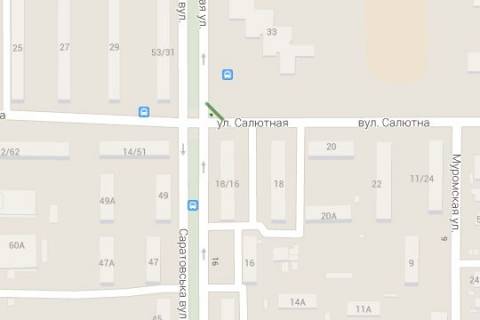 Билборд A в Васильевке, 3x6  Салютна вул., 16/18 - Саратовська вул. (в напр. Виноградаря) схема