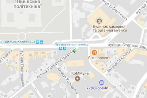 Нестандарт B в Львове, 1.2x1.8  Генерала Чупринки вул. - Степана Бандери вул. схема