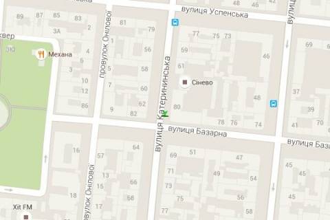 Ситилайт B в Одессе, 1.2x1.8  Європейська вул. (Катерининська)., 65 - Базарна вул., 80 схема