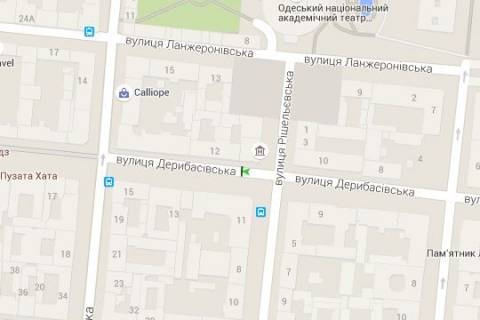 Сiтiлайт A у Одесі, 1.2x1.8  Дерибасівска вул., 12 схема