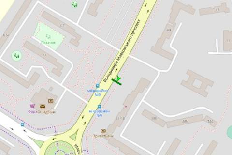 Билборд B в Васильевке, 3x6  Володимира Маяковського просп., 38/10 схема
