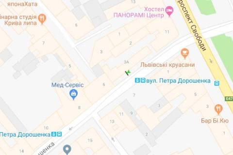 Ситилайт A в Васильевке, 1.2x1.8  Петра Дорошенко вул., (№1) схема