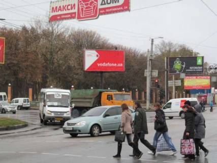 Билборд B в Кропивницкий (Кировоград) Яновського вул. - Євгена Тельнова вул (Правди просп.) (№1) фото 1
