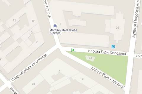 Бэклайт B в Одессе, 1.2x1.8  Віри Холодної пл., 3А - Спіридонівська вул. схема